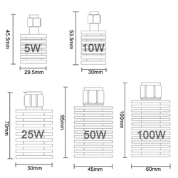 RF Coaxial Dummy Load Resistor SMA Male Plug Connector 5-100W 50Ω DC-3GHz Round 5W 10W 25W 50W 100W Electrical Equipment