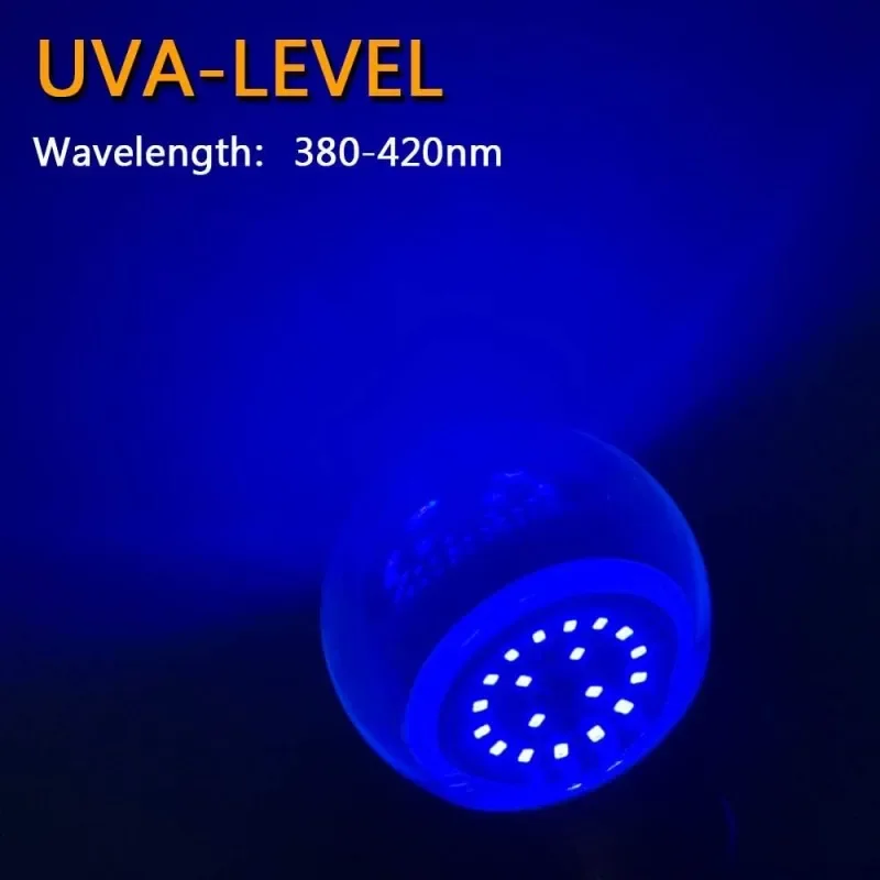 블랙라이트 전구 9W LED UV 블랙라이트 395-400nm 검정색 바디페인트 형광 포스터 네온 글로우 램프