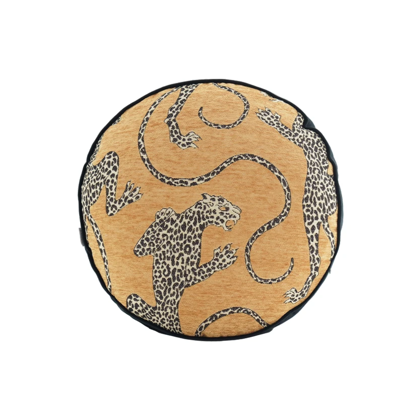 Leopard Pillows R45 Round Art Cushion Luxury Animal Coleection Cushions Decorative Pillow For Sofa Chair Bedding Home Decoration