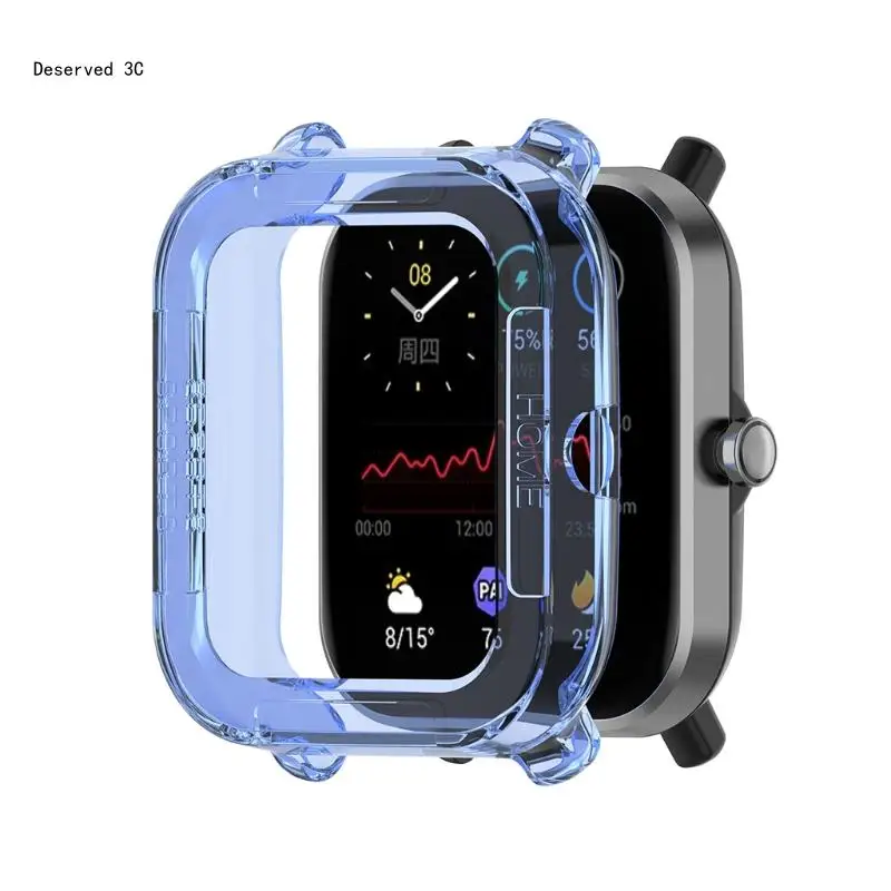 Compatible for GTS2mini Smartwatch Protective TPU Cover Washable Shockproof Shell Dustproof Flexible Case Anti Scratch