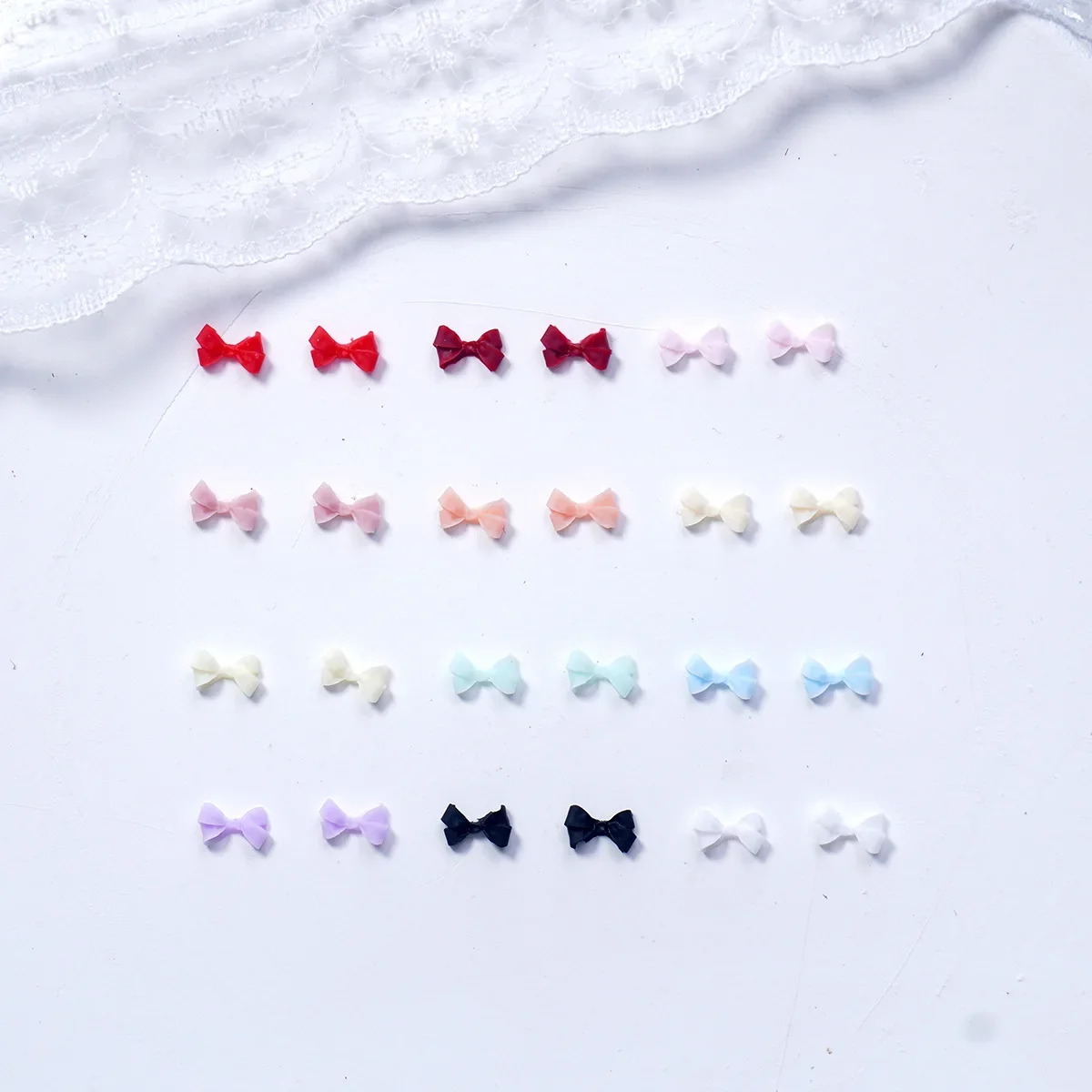 50/100 قطعة، القوس، إكسسوارات الأظافر، لطيف، الماس الراتنج، الشريط، ربطة القوس فيونكة، إكسسوارات الأظافر، DIY #4