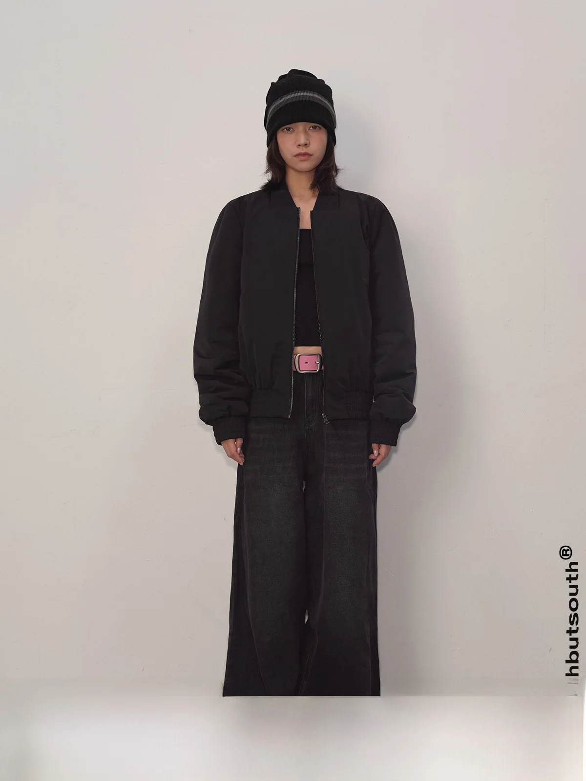 

Northbutsouth Winter Short Women's Jacket Black American Style Cotton Coat Detachable Shoulder Pads Design Streetwear Zipper