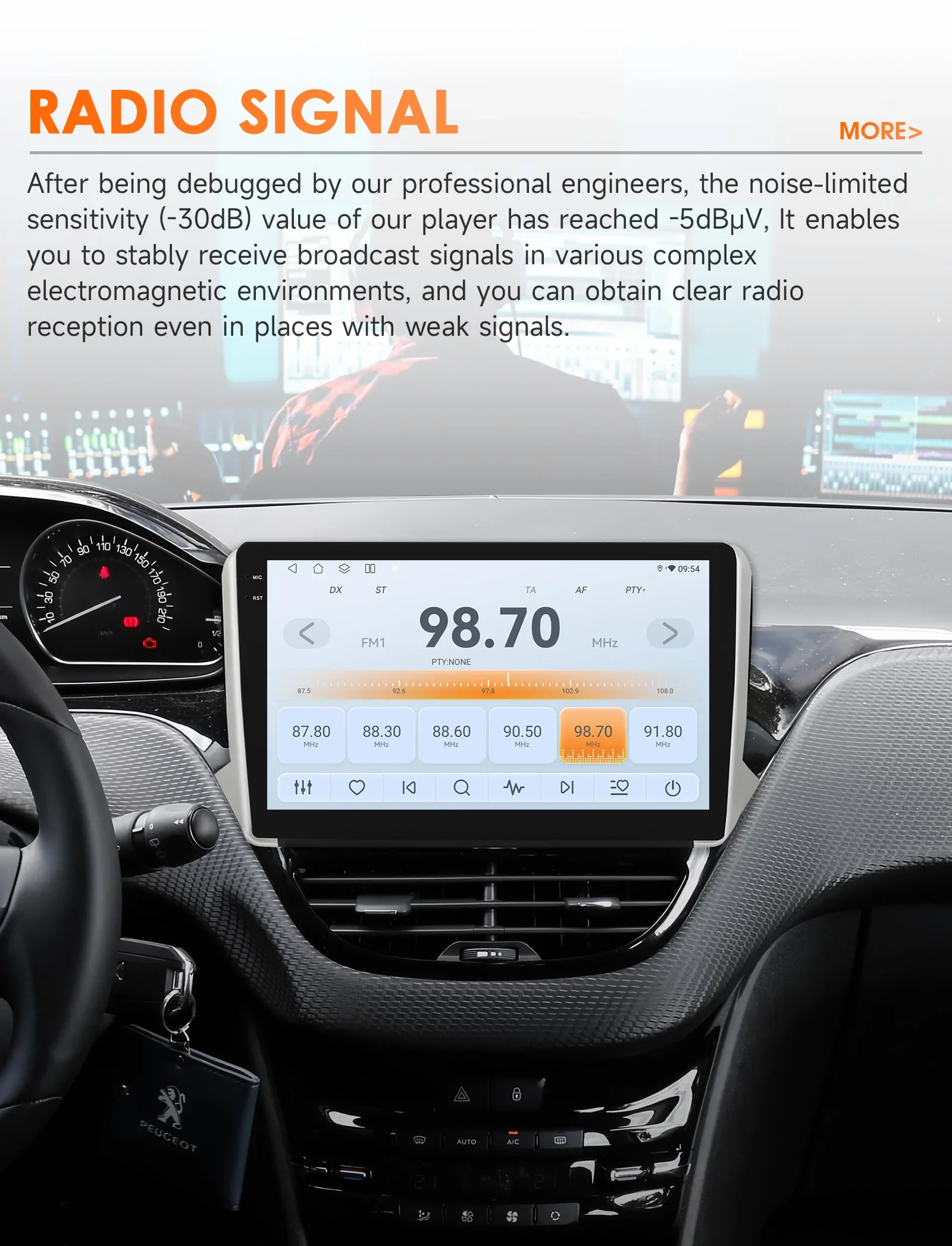 Hizpo Carplay 4G WIFI AI Systeme Android 14 Autoradio für Peugeot 208 2008 Serie 2012-2018 Multimedia Video Player GPS Autoradio – Detail 21