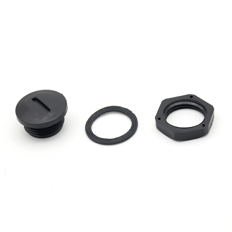 

Nylon Screw Cap Cover Waterproof Sealing PG7 PG9 PG11 PG13.5 PG16 PG21 PG29 PG36 PG42 PG48 Thread Black Plastic Hole Plug