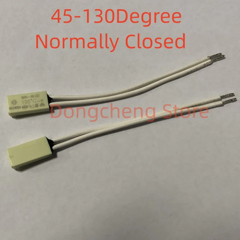 10pcs/lot BR-B2D Motor Thermal Overload Protection Relay Switch 45 50 55 60 65 70 75 80 85 90 95 100 105 Degree Normally Closed
