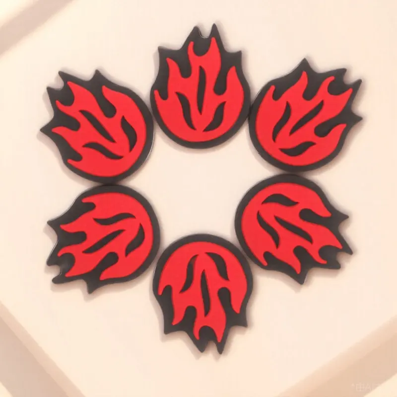 

Набор из 6 силиконовых виброгасителей для теннисных ракеток в форме огня, легкие, портативные, для контроля над ракеткой