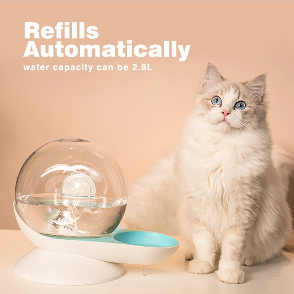 

2.8L Cat Puppy Water Fountain Water Dispenser Filter Snails Drinker Automatic Cats Pets Large Drinking Bowl Pet Cat Accessories