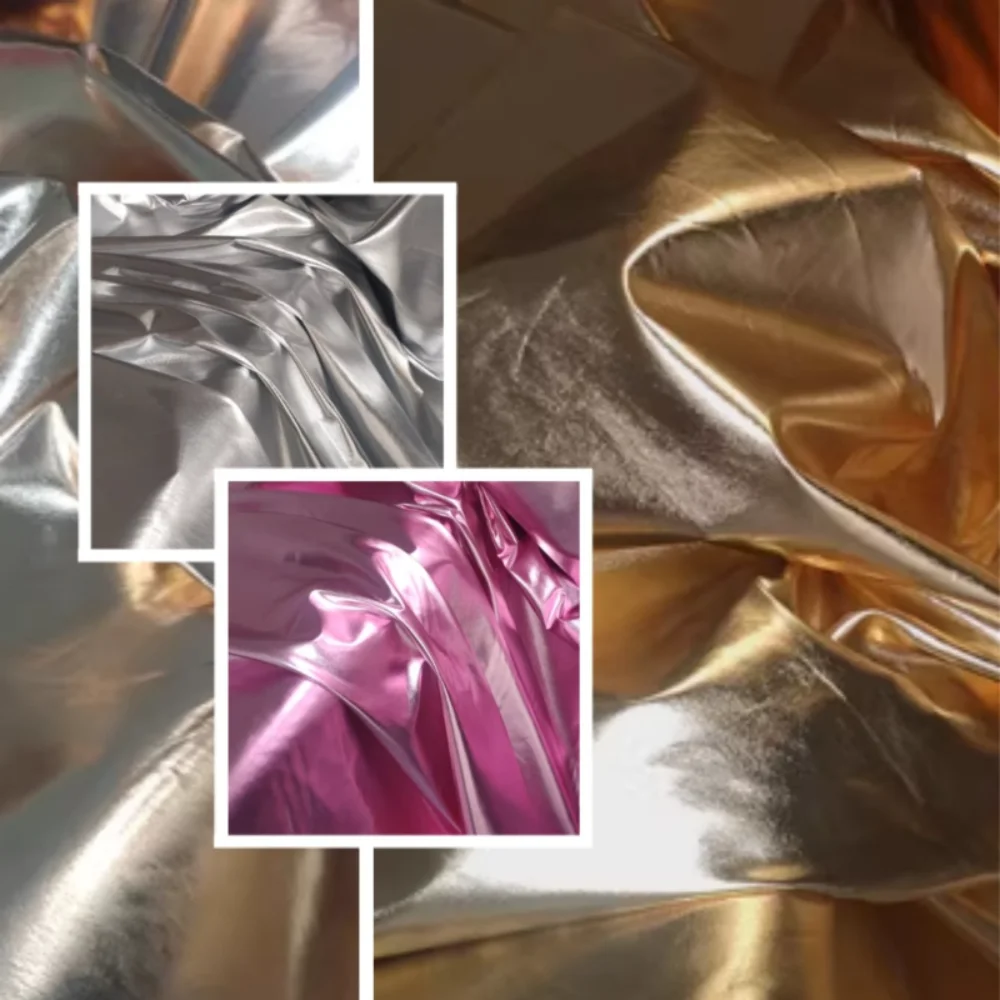 

Яркая цветная мягкая ткань с зеркальным покрытием, тонкий фон для фотосъемки, дизайнерская ткань для шитья своими руками, за метр