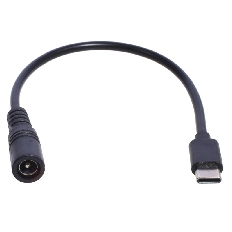 DC 5.5x2.1mm/3,5x1,35mm żeńskie gniazdo do typu C wtyk męski usb C męski Adapter złącza prądu stałego do typu c 20cm