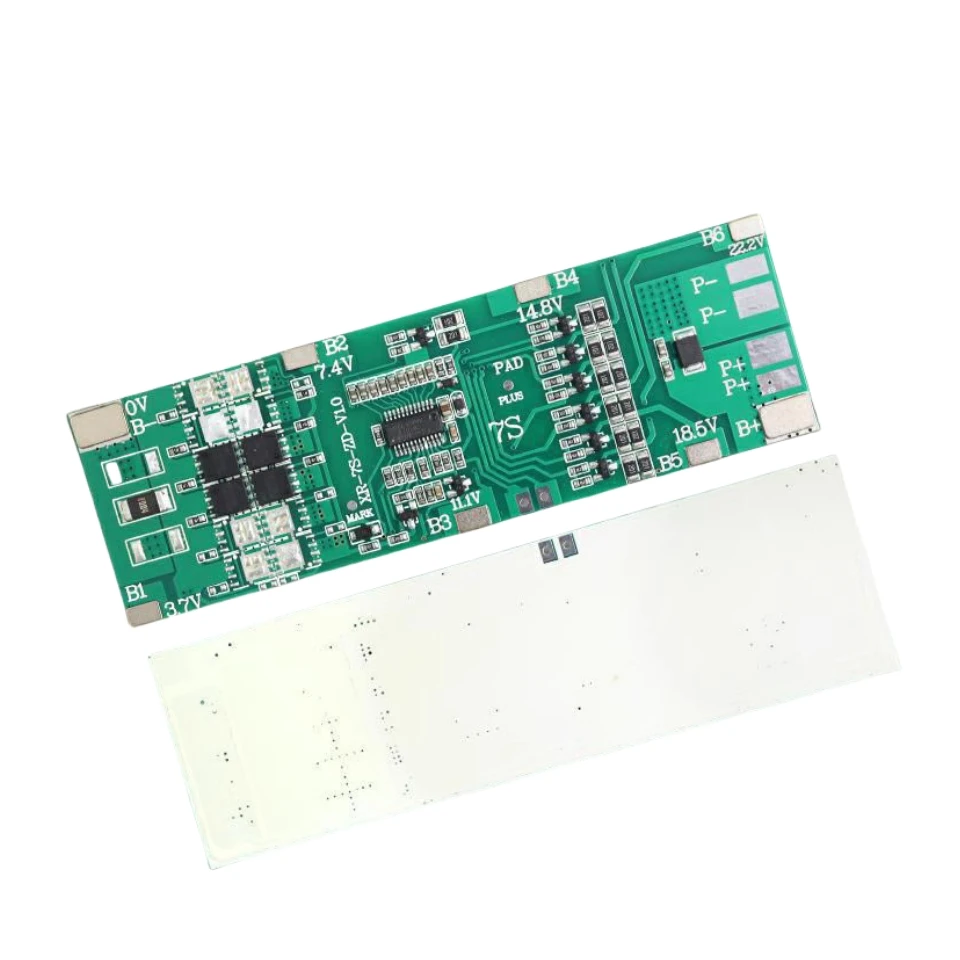 7S Li-ion PCB 24V 10A 15A 20A 30A BMS With Balance Used For 18650 Li-ion Battery Pack For 25.9V 24V E-bike Scooter