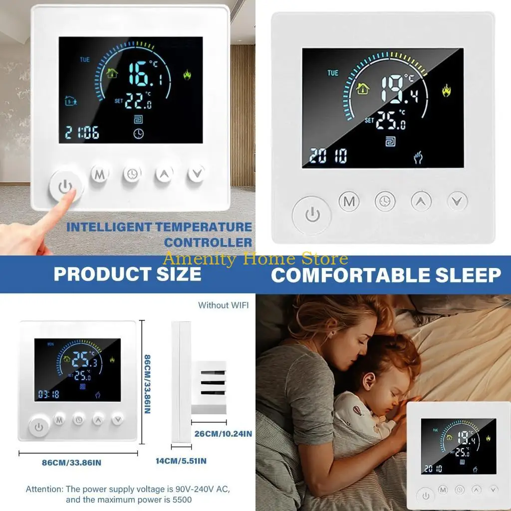 

F26C Эффективный нагревательный термостат 3A Дистанционный термостат Управление электрическим отоплением для жилых и гостиничных