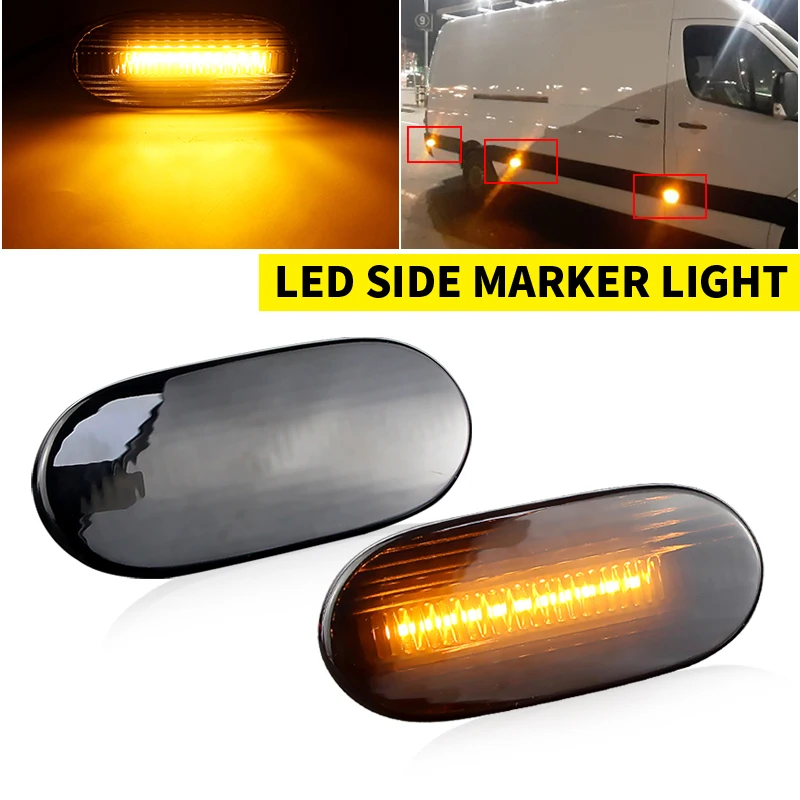 2pcs led side Marker Indicator light For Mercedes Benz Sprinter W906 06-18 For Volkswagen Crafter 2E 2F 06-16 OEM·#:9068201456