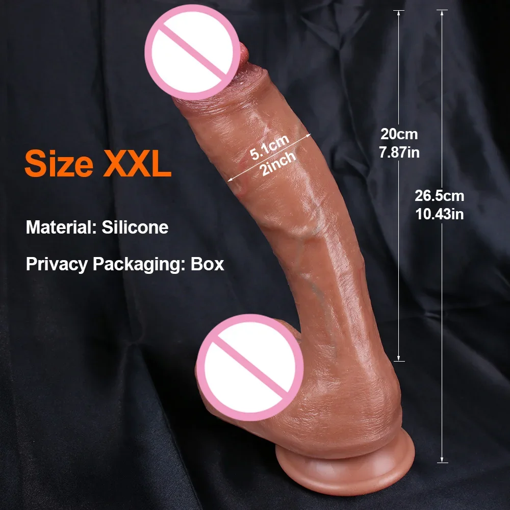 XXL Big Realistic Dildo Soft Silicone Penis Skin Feel Cock Female Masturbator Anal Plug Adultos Sex Toys Strapon Dick for Women