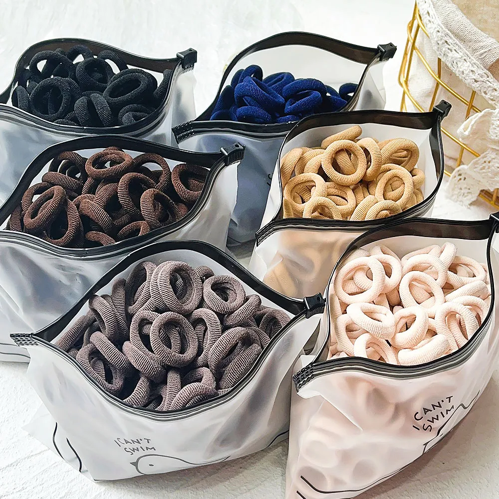 20/50PCS/Set Women Basic Hair Bands  Simple Solid Colors Elastic Headband Hair Ropes Ties Girls Hair Accessories Ponytail Holder