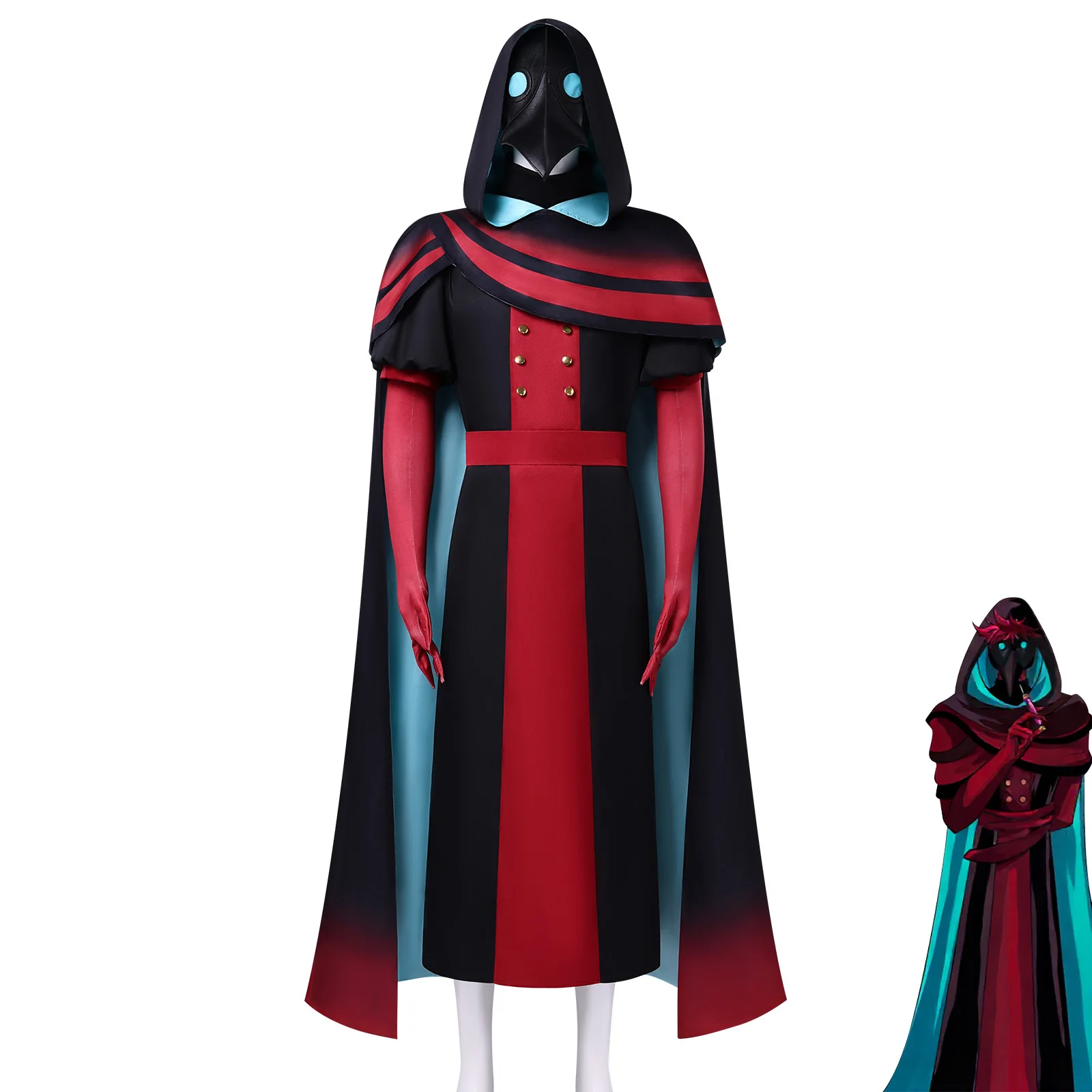 Freak Circus Doctor Mask Halloween Anime Cosplay Costume Full Set Character Roleplay Outfit Party Suit Clothes Wear Set