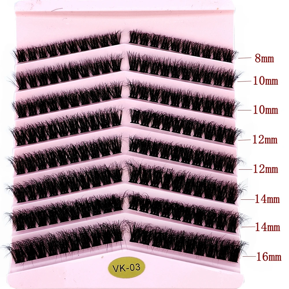 New Mix Tray Lash Clusters Mega Volume Individual False Eyelash Extensions Segmented Fake Lashes DIY Eyelash Extensions at Home