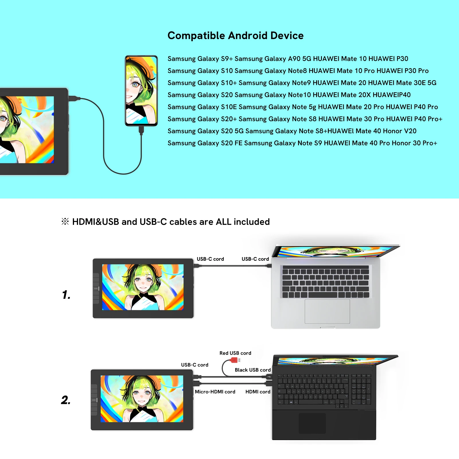 Elektronischer LED VEIKK VK1200v2 11,6 Zoll Zeichenbildschirm Tablet Gaming IPS Monitor