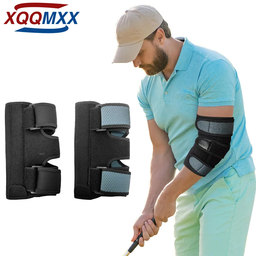 1PCS Elbow Brace with 2 Removable Metal Splints - Adjustable Elbow Support for Tendonitis, Cubital Tunnel Syndrome
