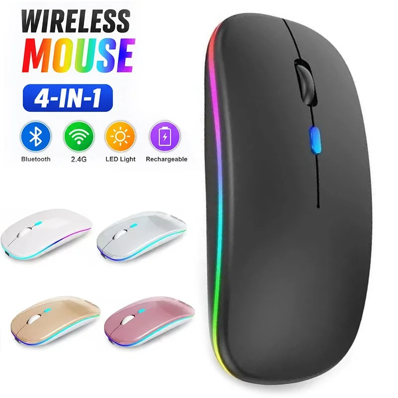 Comfort Grip Daily Computer Control Bluetooth Mouse 2.4GHz Receiver Dual Mode Bluetooth 2.4G Travel Portable Mouse Supplies Kit