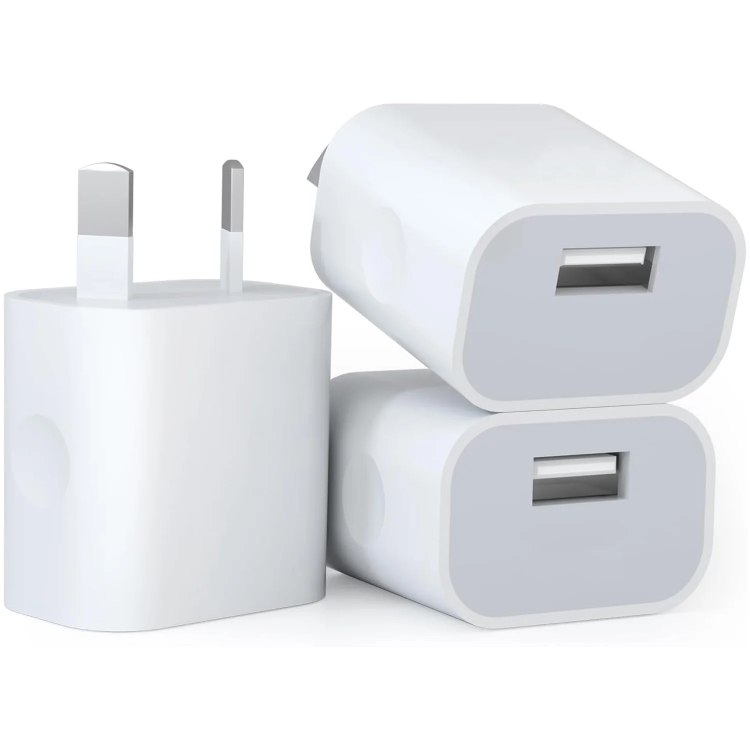 3pcs/5pcs/10pcs One-Port USB Wall Charger USB Power Adapter Plug AU Plug 5V/2.1A Charger For Mobile Phone SAA Certified