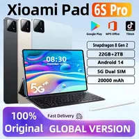 2025 Global Mi 11 inch tablet Android 14 Pad 6S Pro 16GB 1TB Snapdragon 8 Gen2 4K HD 5G WIFI Bluetooth WPS 20000mAh tablets Tab