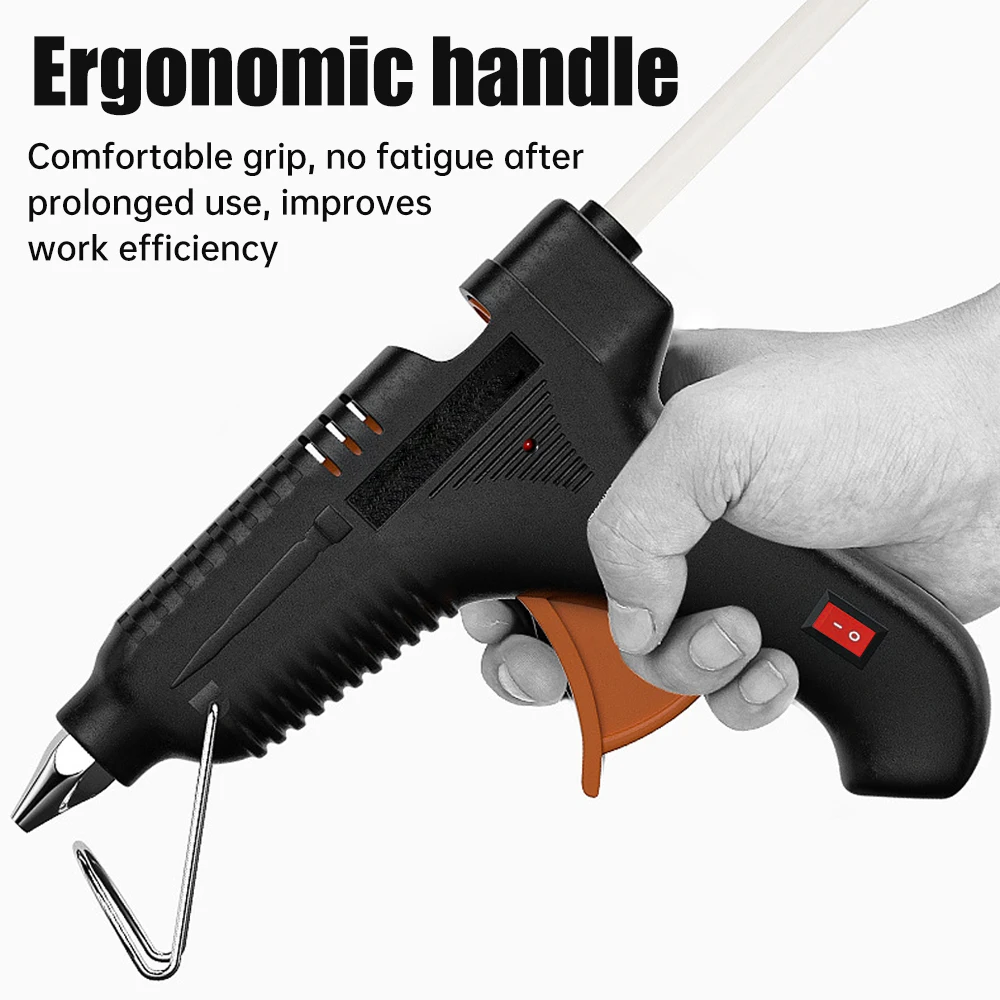 High Power Hot Melt Glue Gun Industrial Grade Glue Gun Hardware Tool Hot Melt Glue Gun 100W Black Color for 11mm Rubber Strip