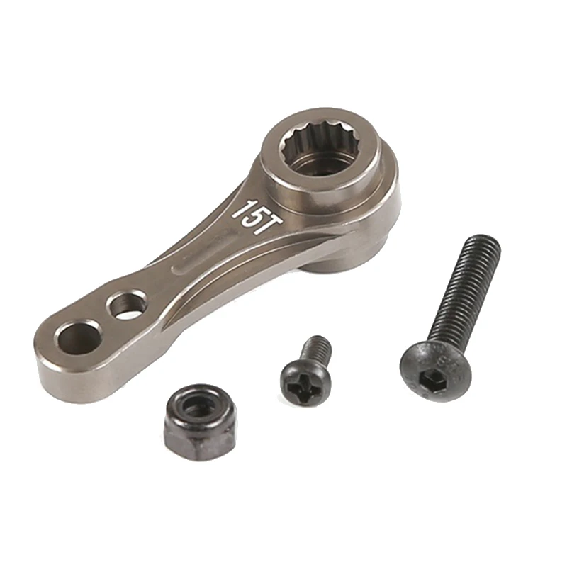 CNC Metaal 15/17T Dubbelzijdige Tand Servo Arm voor 5IVE-T ROVAN ROVAN KM BAJA 5B 5T 5SC-Titanium