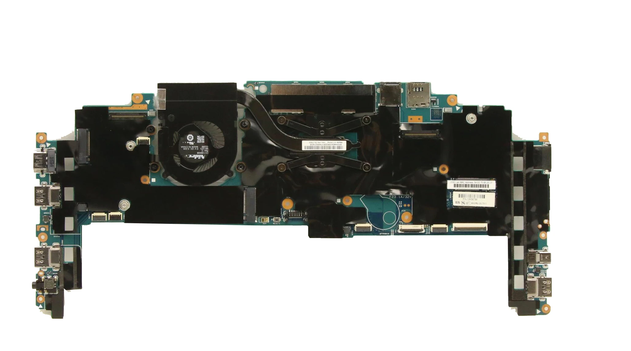 00JT811 For ThinkPad X1 Yoga 1st X1 Carbon 4th Gen  Laptop Motherboard i7-6600U VPRO16G