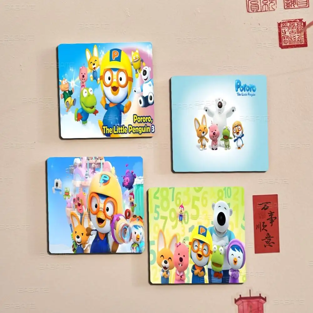 Cartoon P-Pororo Cute Personalized Fridge Magnet Photo Custom Gifts Square Picture Refrigerator Kitchen Home Decor Souirs