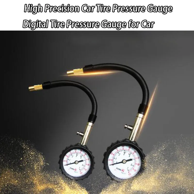 Car Universal Tyre Air Pressure Tester High-precision Long Tube Tire Gauge Meter For Auto Motorcycle Truck Bike Measurement Tool