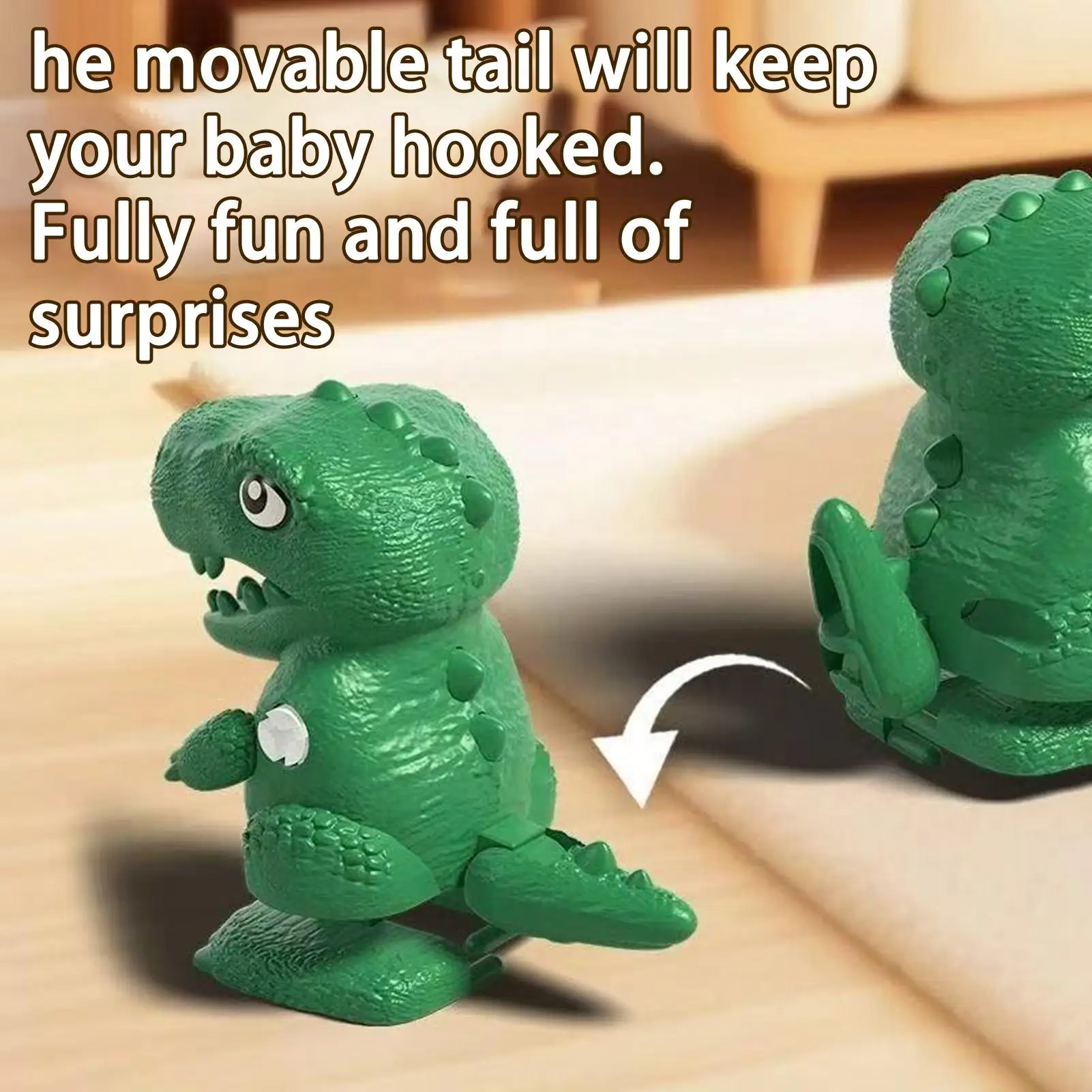 لعبة Windup التعليم المبكر لعبة تفاعلية للمشي والقفز على شكل حيوانات للأطفال الصغار في مرحلة ما قبل المدرسة وغرفة المعيشة في رياض الأطفال #5