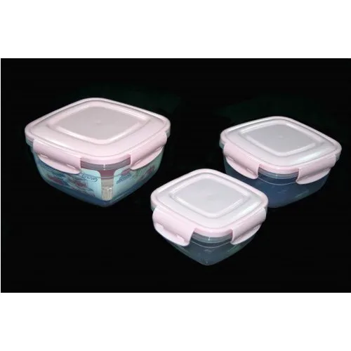 Modatools Storage Container Colorful 3 Pcs Square Contalı 12756