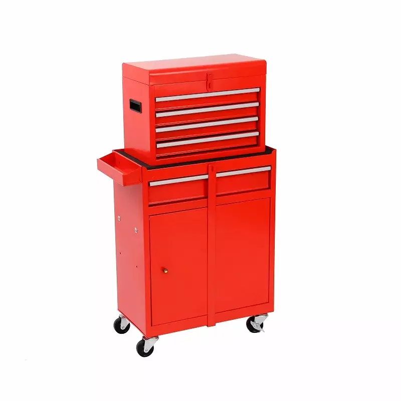 

Мобильный инструментальный шкаф-тележка CE 2-в-1 с 5 выдвижными ящиками, съемный, большой емкости, с замком