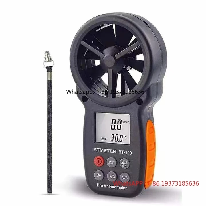

Portable Handheld Anemometer BT-100 APP Knob-Operated Wind Speed Tester and Meter Sensor Reader Electronic Accessory