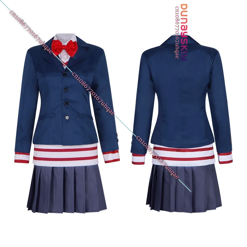 أنيمي دان دا دان آيرا شيراتوري تأثيري حلي JK الزي المدرسي تنورة شعر مستعار قناع مجموعة 2025 هالوين عيد الميلاد حفلة لعب الأدوار