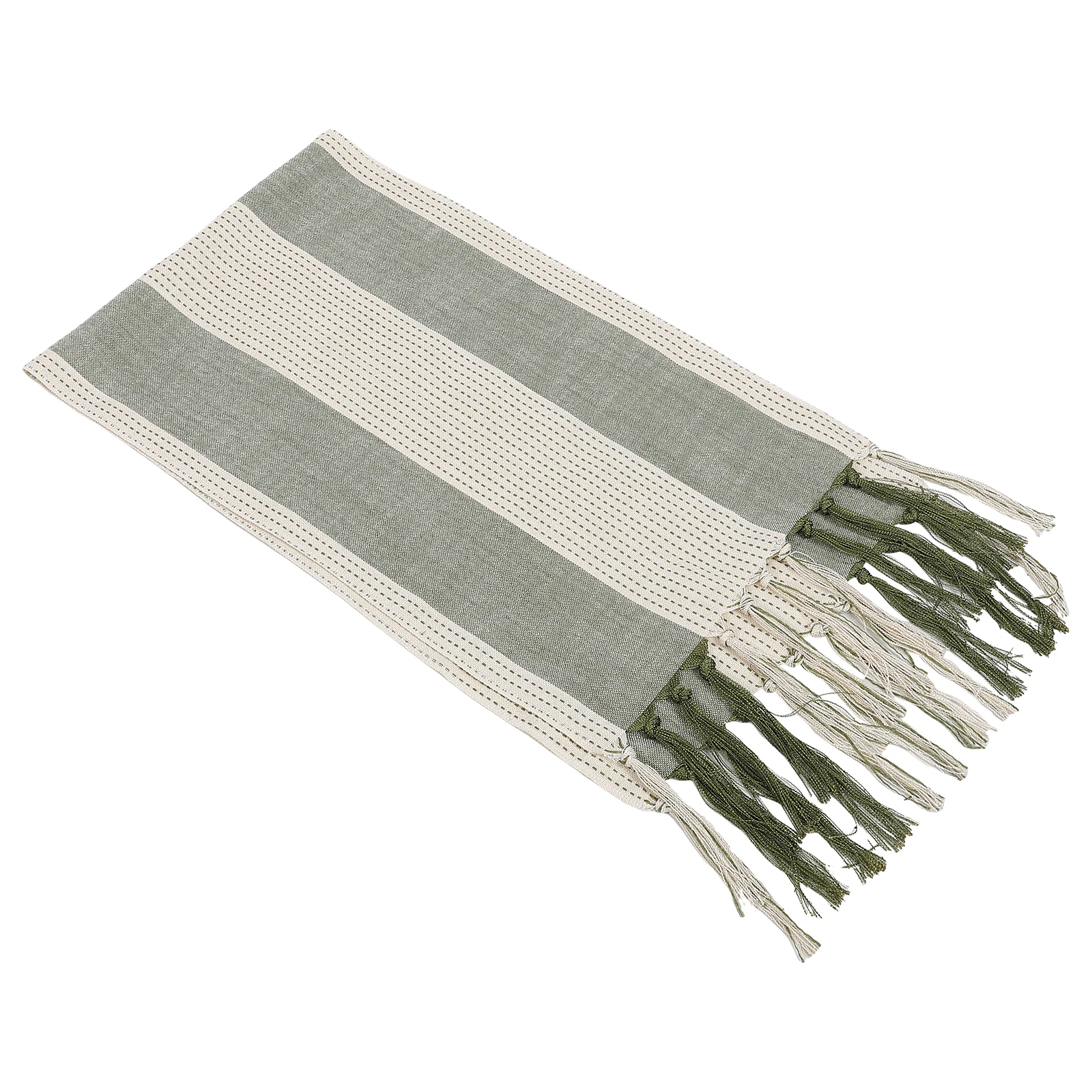 Mantel de lino y algodón, camino verde salvia, ligero, plegable, protector para mesa de comedor, boda y cumpleaños