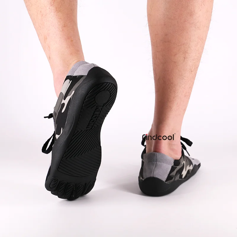 زوجين جديدين أحذية واسعة الرأس تنفس شبكة الرجال حافي القدمين أحذية واسعة الرأس شقة لينة أسفل أحذية رياضية واسعة الرأس #3