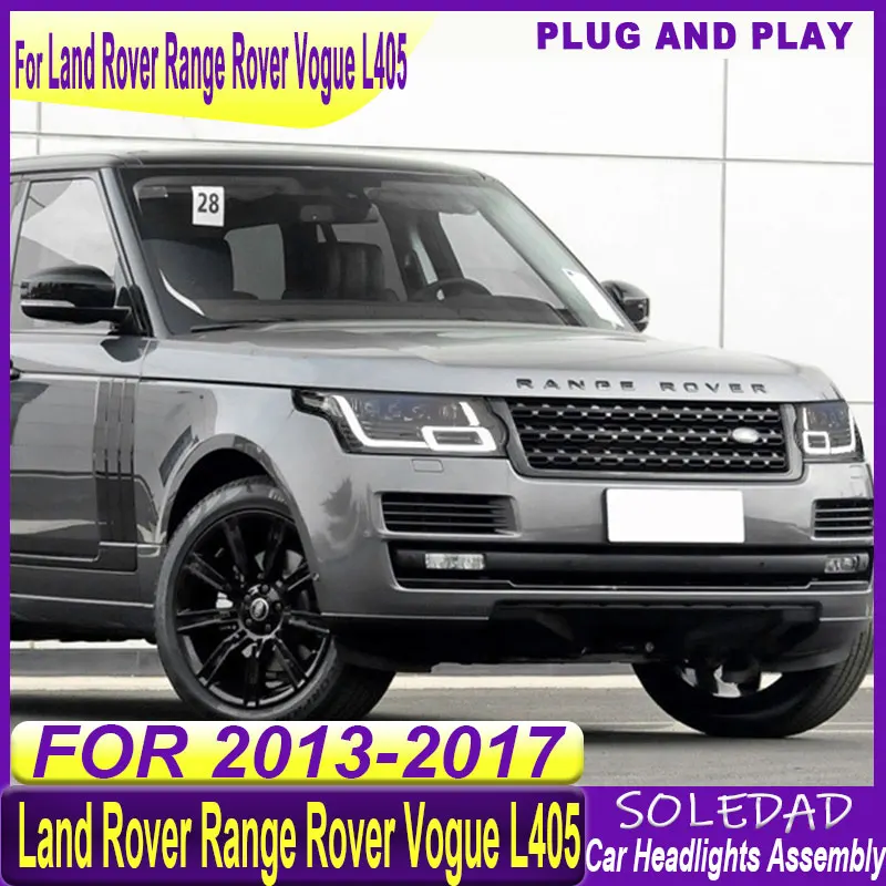 2pcs Car Full LED Headlights For Land Rover Range Rover Vogue L405 2014 2015 2016 2017 Front DRL Turn Signal Lights Assembly