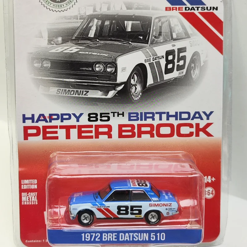 GREENLIGTH 1:64 1972 BRE Datsun 510 #85 Brock Racing Enterprises Collection of die-casting alloy trolley model ornaments