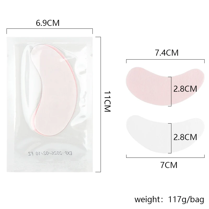 50 pares de hidrogel transparente sob os olhos gel remendo almofadas cílios levantamento papel adesivos extensão dos cílios ferramentas de maquiagem descartáveis