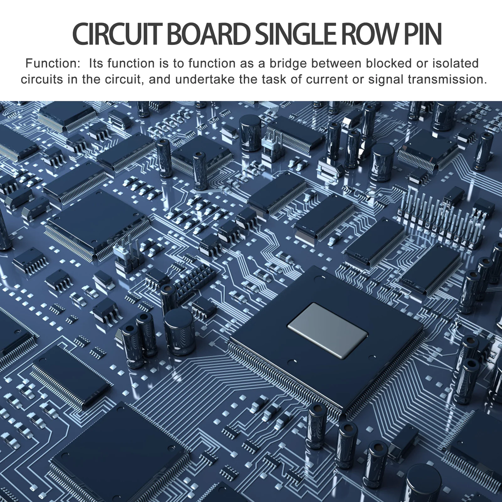 

30Pcs Copper Plated Header Strip Single Row Male Pcb Connector for Board to Board Jumper Link Accessory