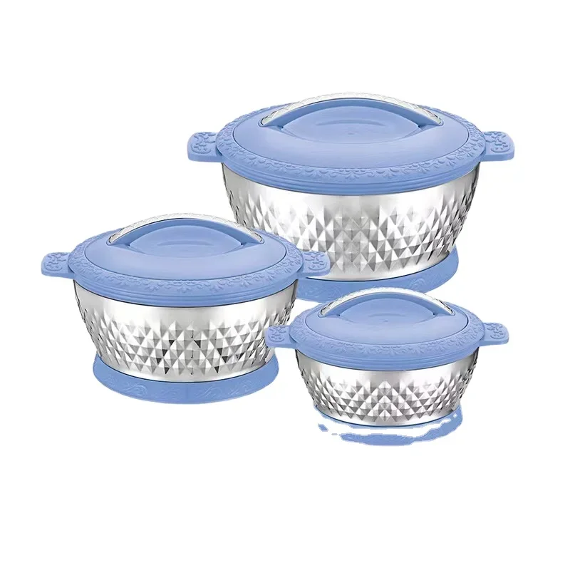 Heat Preservation Large Capacity 3pcs Food Warmer Container 2.5L+4.5L+6.5L Insulated Casserole Food Warmer