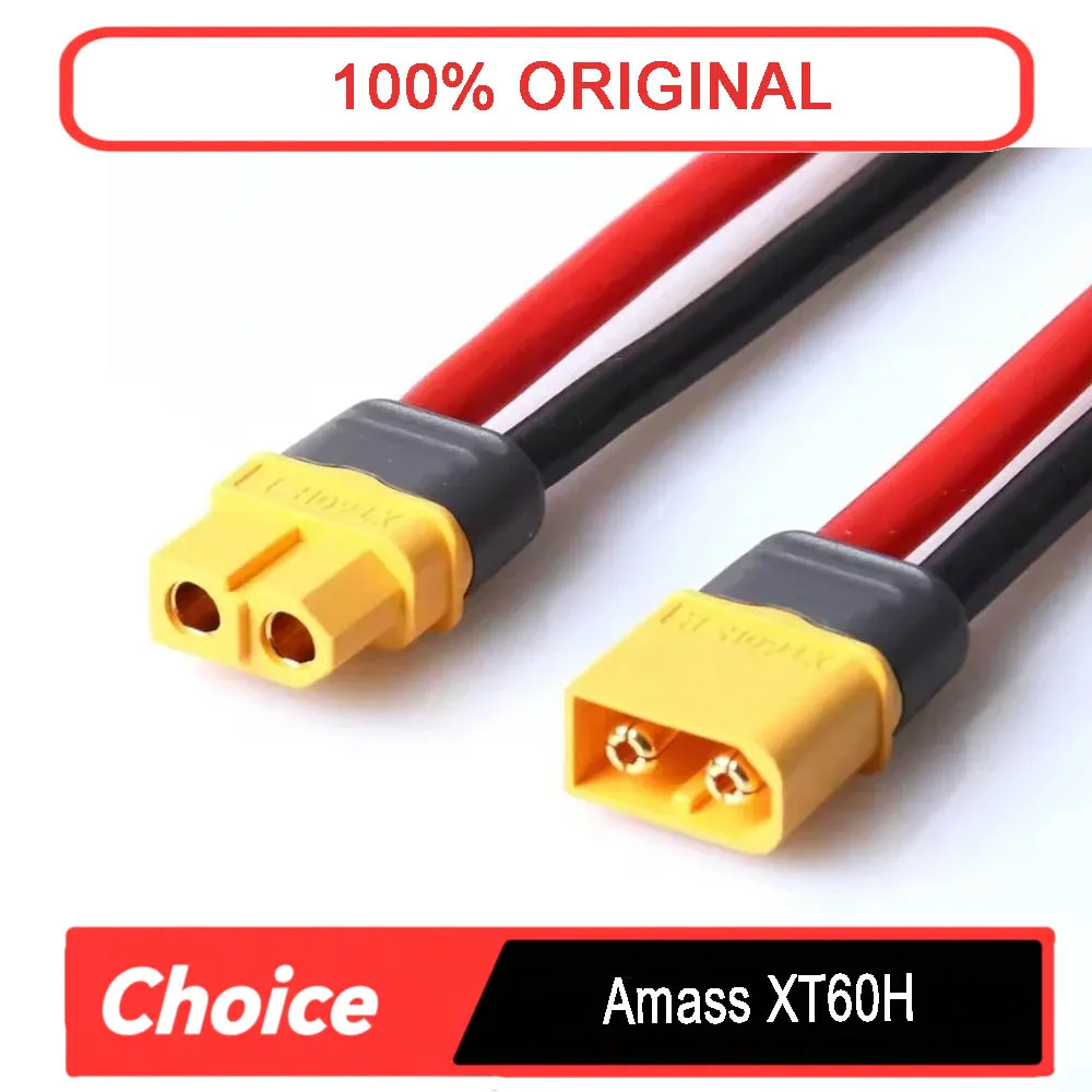 

10 Pcs 150mm AMASS XT60/XT60H Parallel Battery Connector - 12AWG Cable Extension, DIY Male & Female, for RC Accessories