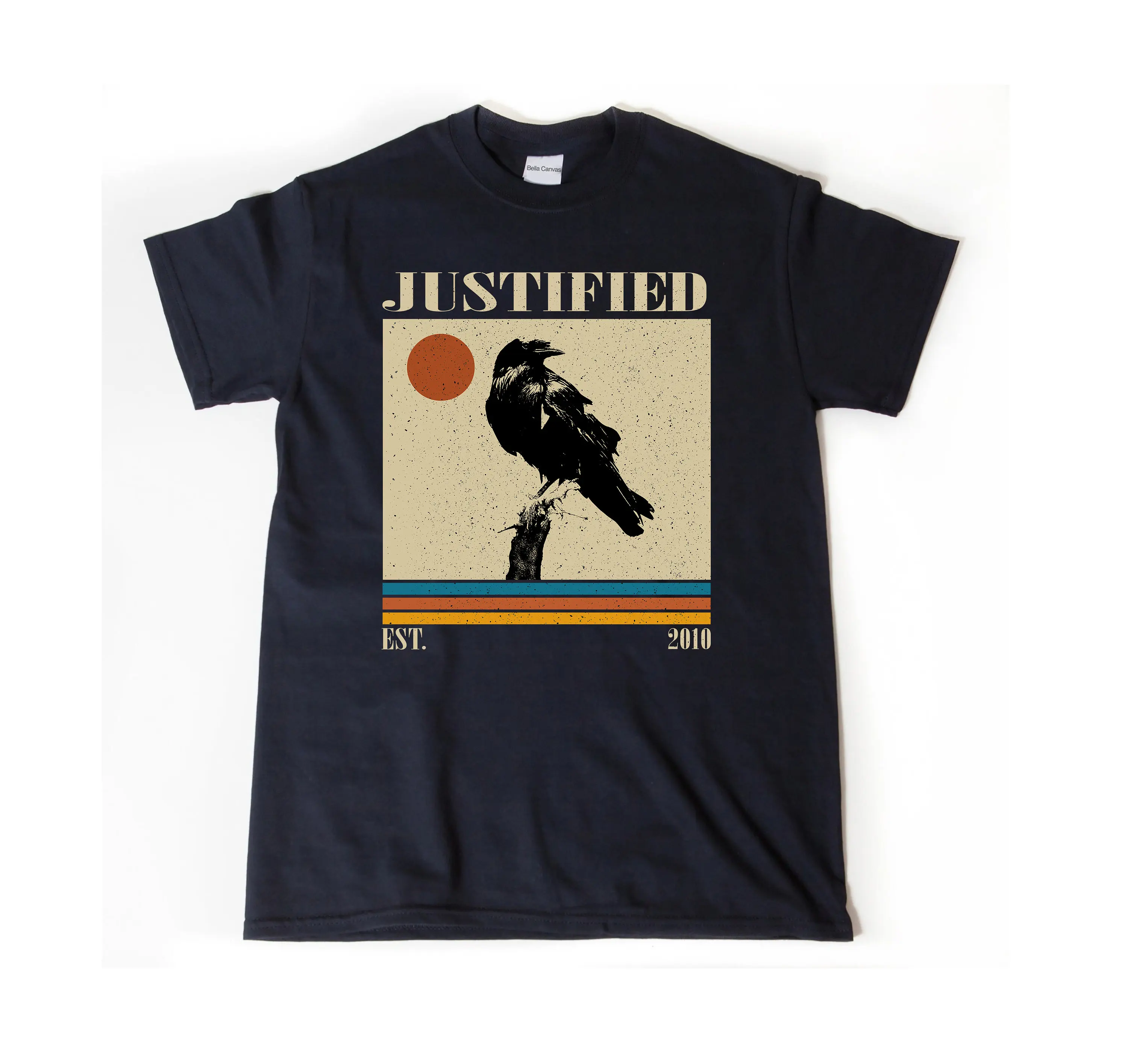 Justified T Shirt TV Series Movie Vintage Midcentury MinimalisT