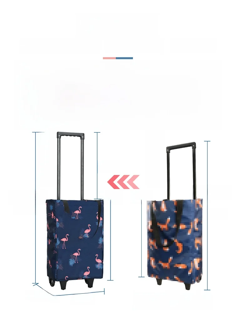 

Portable Lightweight Expandable op Cart Vegetable Bung Hand-Pulled Foldable Trolley Ox Cloth Material