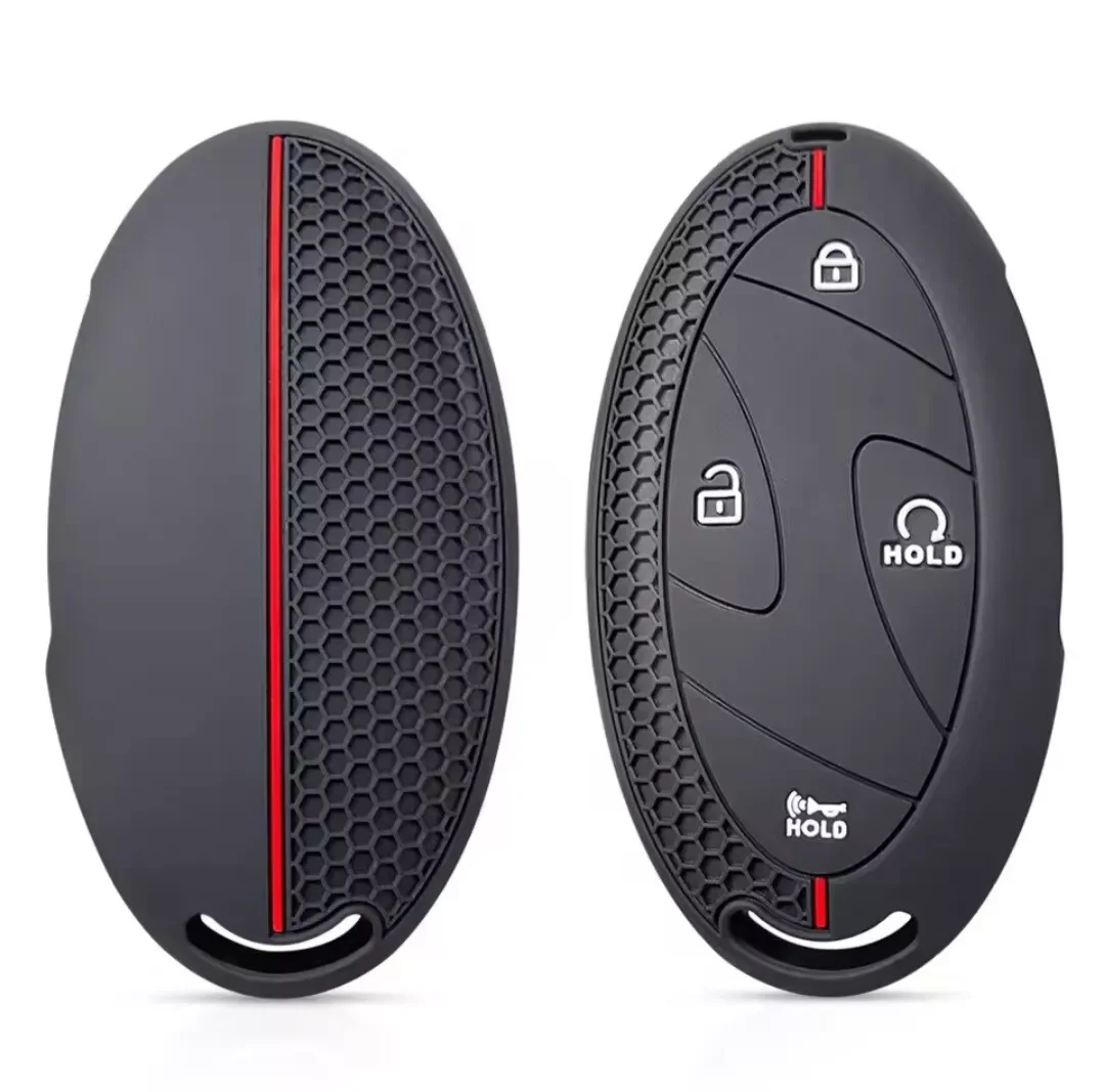 1Pc Silicone Car Key Cover Protector Shell For Hyundai IONIQ 6 Kona EV Tucson 5 & 7 Button Fob Case 9 Key Car Parts Accessories