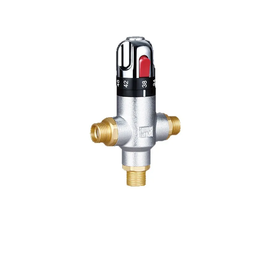 Solar Water Heater Thermostatic Valve All Copper Surface Mounted Hot and Cold Automatic Temperature Control