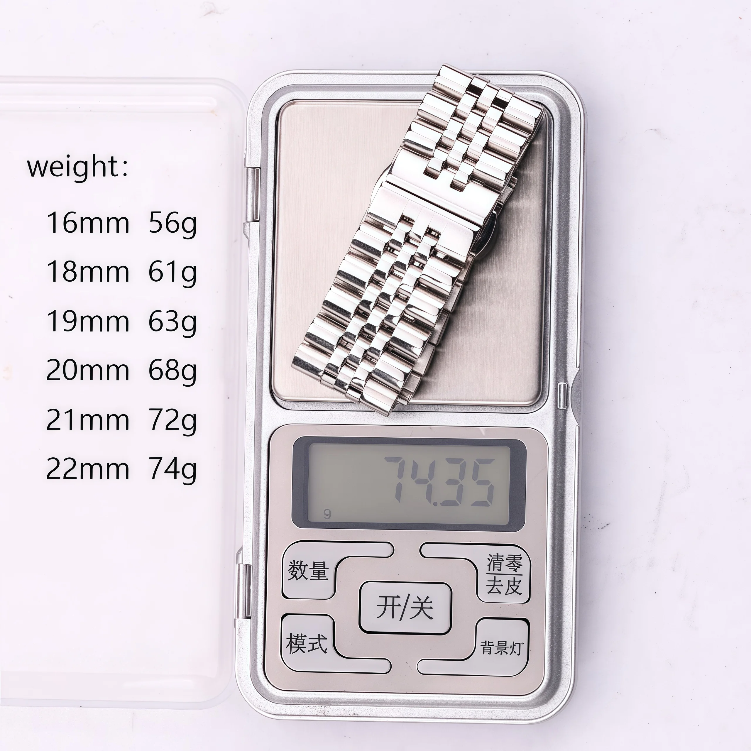 Stainless Steel Watchbands Silver Polished 16 18 19  20 21 22mm Metal Watch Bracelet Strap Accessories
