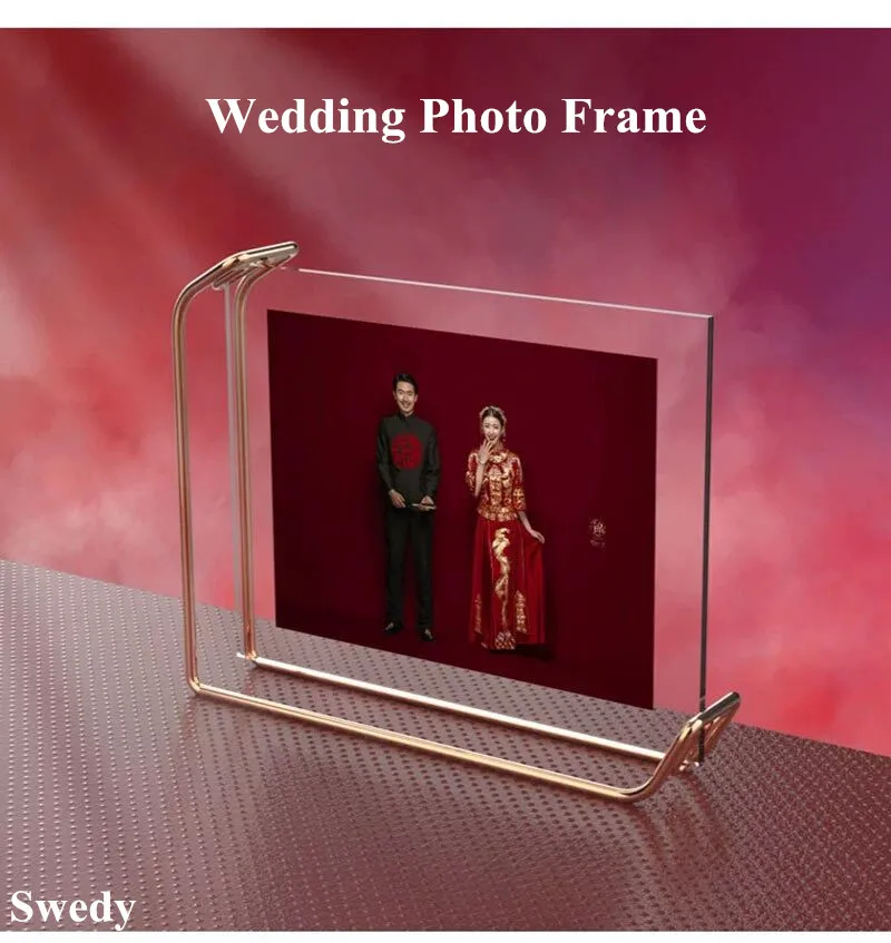 Imagem -06 - Metal Acrílico Titular do Sinal Display Stand Número da Tabela Lista de Preços Presente de Casamento Foto de Imagem Cartaz Quadro 160x220 mm