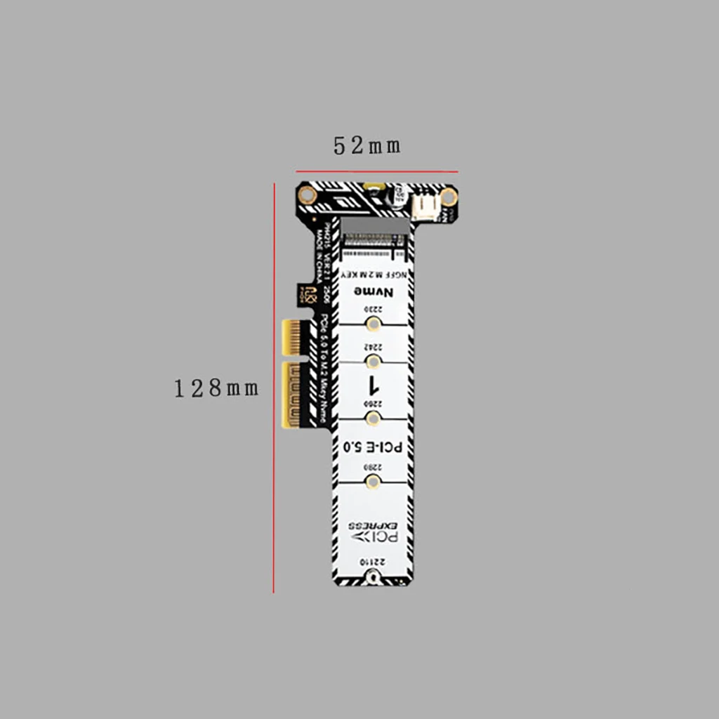 

Адаптер PCIe 5.0 для M.2 NVMe, поддерживает SSD M.2 2280, 2260, 2242, 2230, 22110, карта расширения PCIe X4 (не для SATA NGFF)